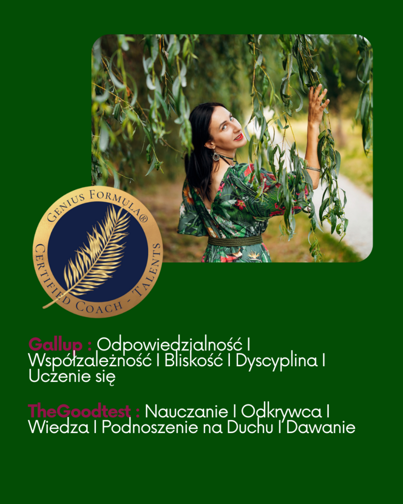 Małgorzata Gosia Drewniak - Trenerka Powrotu do Siebie, specjalistka od Talentów Gallupa i Talentów Ducha, pomaga kobietom poznać swoją mapę talentów i żyć w zgodzie z sobą, Formuła Geniuszu